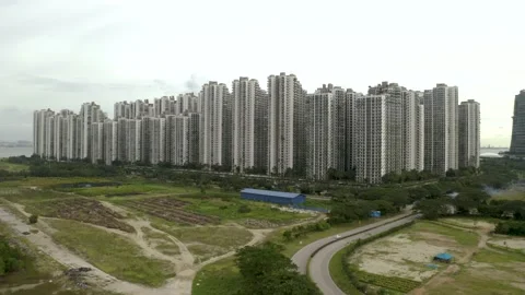The Failed Project, Forest City in Iskandar Johor, Malaysia Stock Footage 225429372