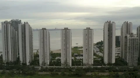 The Failed Project, Forest City in Iskandar Johor, Malaysia Stock Footage 225429589