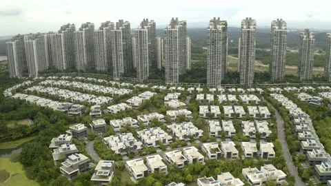 The Failed Project, Forest City in Iskandar Johor, Malaysia Stock Footage 225429684