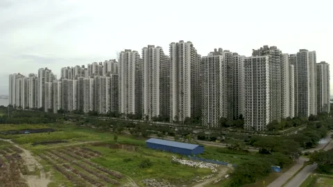 The Failed Project, Forest City in Iskandar Johor, Malaysia Stock Footage 225429816