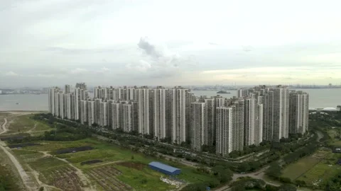 The Failed Project, Forest City in Iskandar Johor, Malaysia Stock Footage 225430042