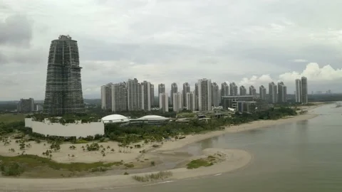 The Failed Project, Forest City in Iskandar Johor, Malaysia Stock Footage 225430634