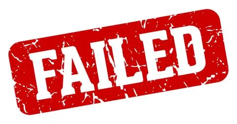 Failed rectangular sign. failed stamp Illustrazione stock