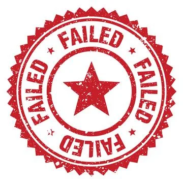 Failed red grunge round stamp. failed stamp Stock Illustration