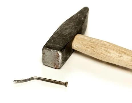 Failed to rive in nail Foto stock