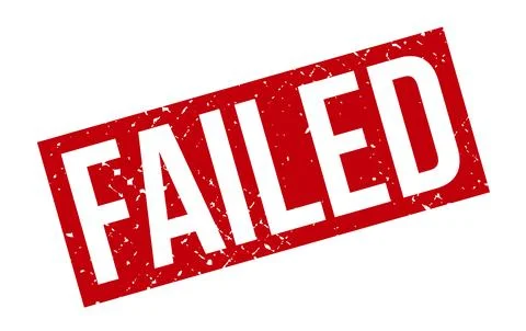 Failed Rubber Stamp. Red Failed Rubber Grunge Stamp Seal Vector Illustratio.. Stock Illustration