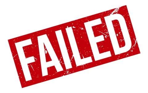 Failed Rubber Stamp. Red Failed Rubber Grunge Stamp Seal Vector Illustratio.. Stock Illustration