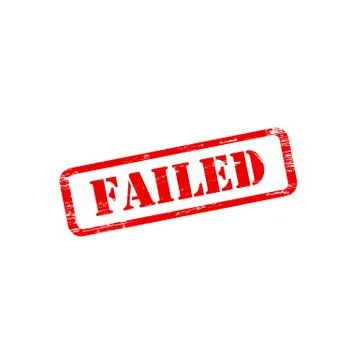 FAILED stamp sign text red. Stock Illustration