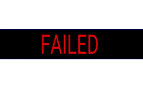 FAILED Status Error Graphic Red Typography on Black Background Notification Stock Footage 327242867