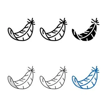 Failing feather soft fluffy color icon vector edition Stock Illustration