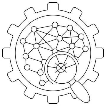 Failure Analysis AI icon Stock Illustration