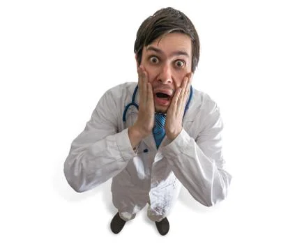 Failure and malpractice concept. Stressed and frustrated doctor did a mistake Stock-Fotos