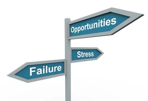 Failure and opportunity Stock Illustration
