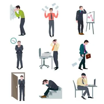 Failure Business Set Stock Illustration