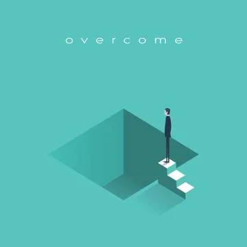 Failure in business vector concept illustration with depressed businessman Stock Illustration