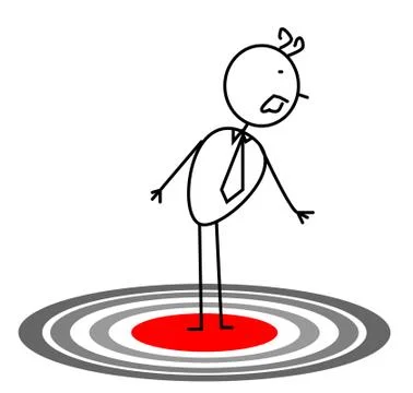 Failure businessman Target Stock Illustration