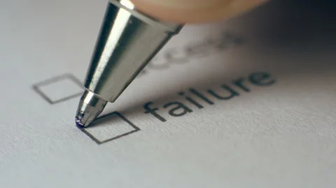 Failure Checkbox Marking Survey Stock Footage 43216583