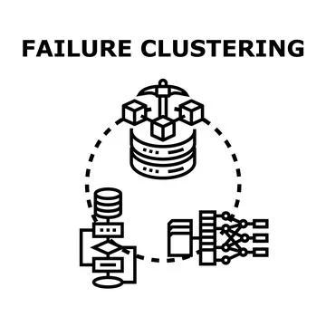Failure clustering concept for system analysis Stockillustratie