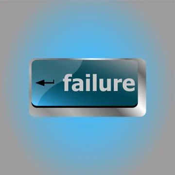 Failure concept with word on keyboard key Stock Illustration