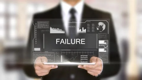 Failure, Hologram Futuristic Interface, Augmented Virtual Reality 库存照片