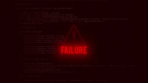 Failure Message Animation System Failure Notification Stock Footage 343552930