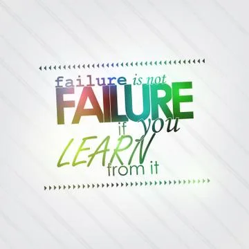 Failure is not failure Stock Illustration