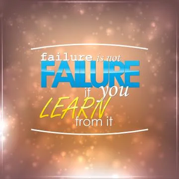 Failure is not failure 스톡 일러스트