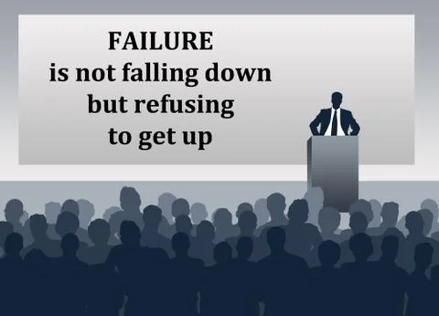 Failure not giving up Stock Illustration