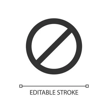 Failure occurred pixel perfect linear ui icon Illustrazione stock