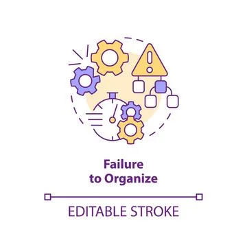 Failure to organize concept icon Stockillustratie