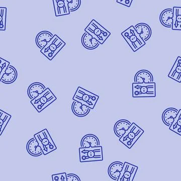 Failure to pivot in time line seamless pattern 스톡 일러스트