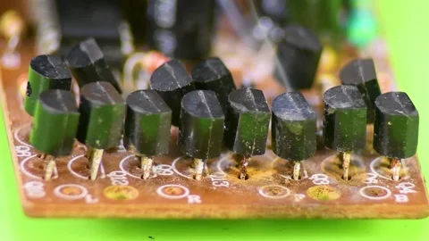 Failure of radioelements on the board during operation. Stock Footage 164999657