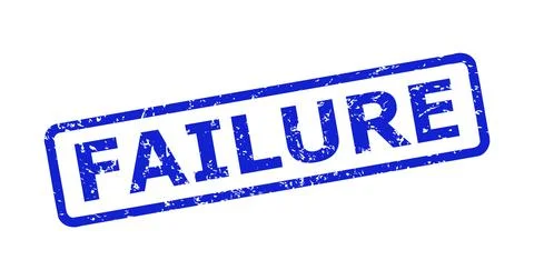 FAILURE Seal with Unclean Surface and Rounded Rectangle Frame イラスト素材