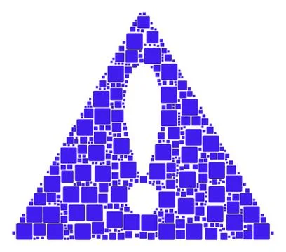 Failure Sign Pattern of Filled Square Icons 스톡 일러스트