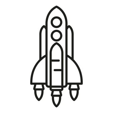 Failure space rocket icon outline vector. Fire speed Stock Illustration
