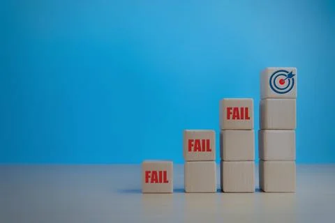 Failure to succeed,  The idea of ??doing everything possible to achieve you.. Stockfoto's