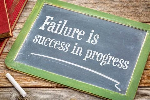 Failure is success in progress Failure is success in progress - inspiratio... Stock Photos