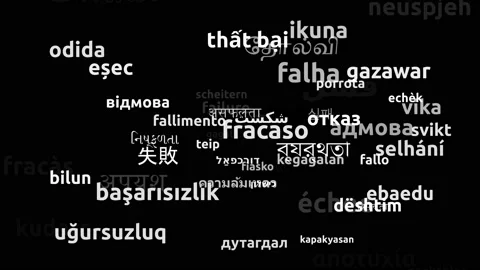 Failure Translated in 56 Worldwide Languages Endless Looping 3d Zooming Wordc Stock Footage 145198055