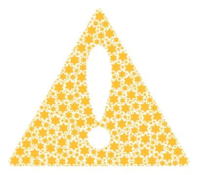 Failure Triangle Sign Collage of Six Pointed Star Items Illustrazione stock