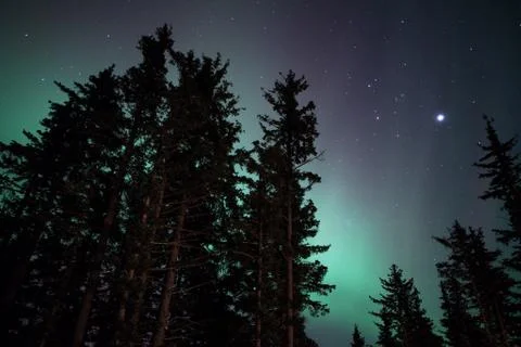 Faint aurora glow Stock Photos