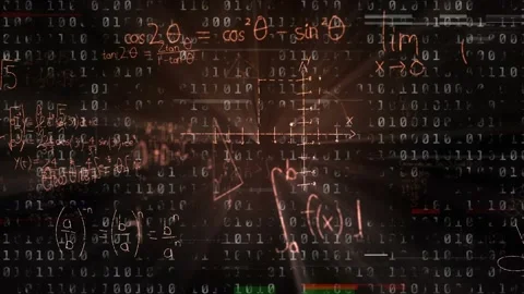 Faint axes emerging on binary field starting chalk math appearing, shifting, Stock Footage 334729166
