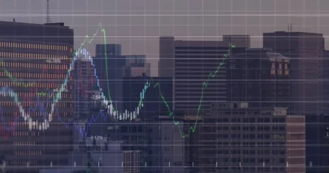 Faint grid fading, causing color graphs ... | Stock Video | Pond5