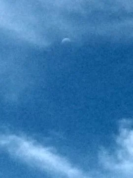 Faint moon Stock-Fotos