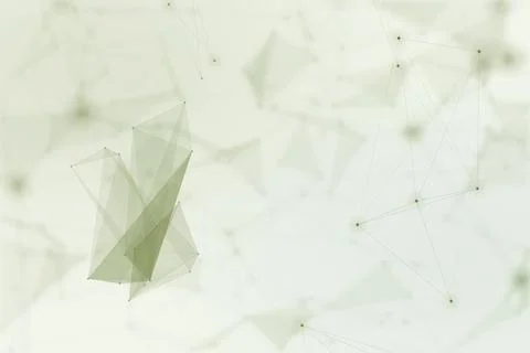 Faint olive lines and translucent angular shapes rest on a nearly white sur.. Stock Illustration