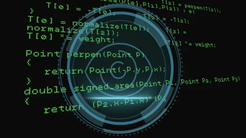 Faint shield fading initiating rotating HUD overlay scanning green code for Stock Footage 310141098
