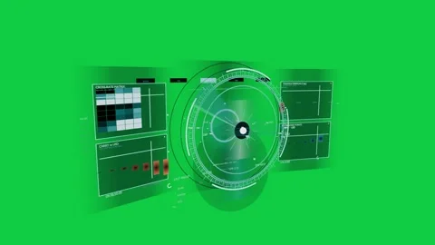 Faint teal disc lighting sparking HUD animating, rotating sweep marking EURGBP Stock Footage 341869521