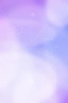 Faint triangle and polygon outlines float over a smooth purple-to-blue grad.. Illustrazione stock