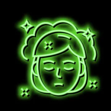 Fainting disease neon glow icon illustration 스톡 일러스트