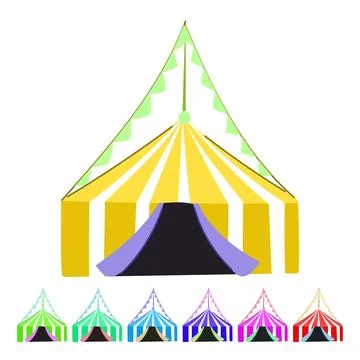Fair circus tent vector cartoon graphic 스톡 일러스트