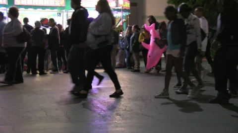 Fair Crowd 03 Stock Footage 32698568